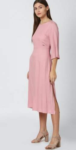 Pretty Pink One Piece Western Dress by Planet Fashion