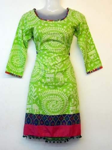 Fancy Hand Print Kurti  by A R Collection