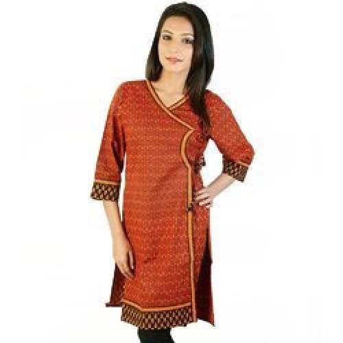 Fancy Angrakha Printed kurti  by Dipu Garments
