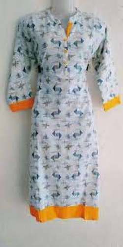 Fancy Printed Cotton Kurti by Dipu Garments