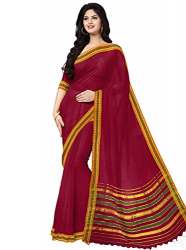 Golden Border Designer Nauvari Saree