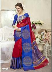 Heavy Border Print Designer Silk Saree