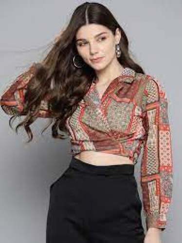 Fancy Designer Printed Crop Top  by Rosery Ladies Shopping