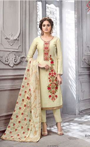 Upada Unstitched Suit with Chinon Dupatta  by Aditya Closet