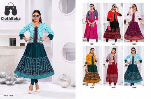 Best Quallity Rayon Foil Print Fancy Koti Kurtis