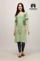 Cotton Embroidery Kurti thumb 1