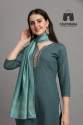 Embroidered Cotton Kurti Pant Set for Ladies thumb 2