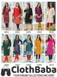 Exclusive 14KG Rayon Foil Print Fancy Kurtis