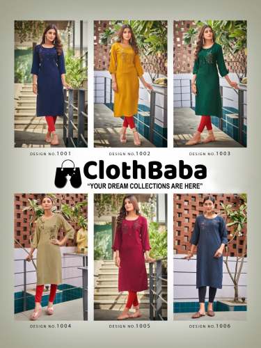 Exclusive Fancy Viscose Rayon Hand Work Kurti