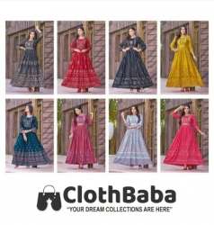 Exclusive Ladies Rayon slub Foil Printed Kurti