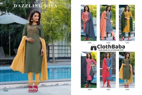 Fancy Viscose Rayon Embroidered Readymade Suit
