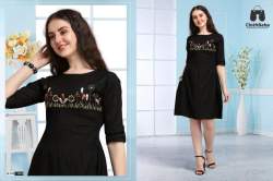 Western Frock Style Cotton Kurti For Young Women