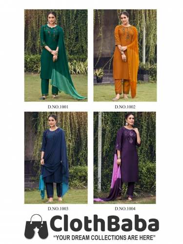 Heavy Chinon Silk Designer Suit