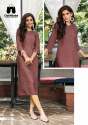 Heavy Lining Fancy Rayon Hand Embroiderd Kurti thumb 3