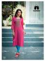 Heavy Weaving Rayon Hand Embroidery Work Kurti thumb 10