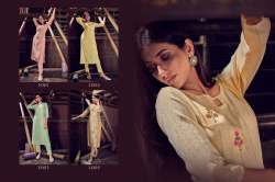 Ladies 100% Slub Linen Kurti With Bottom