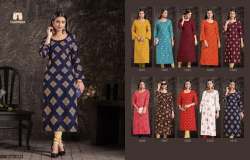 Ladies 14 KG Rayon With Foil Print Kurti