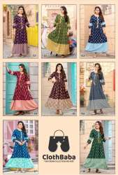 Ladies 14KG Rayon Foil Print Kurtis 