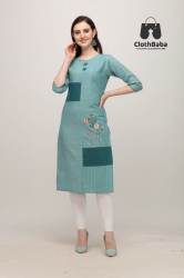 Ladies Cotton Embroidered Kurti