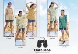 Dyed Weaving Checks & Stripe Trendy Ladies Tops 