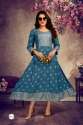 Ladies Rayon Slub With Foil Print Kurti  thumb 2