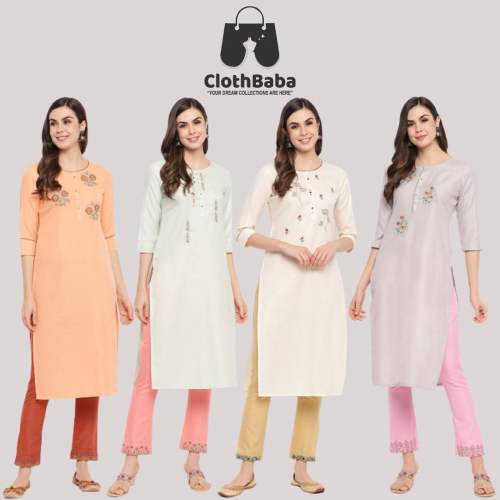 Ladies Stylish Kurti with Khatli Work