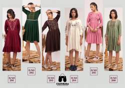 Mirror Embroidered Western One Pieces In Rayon 