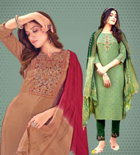 Partywear Best Quality Readymade Handwork Suit