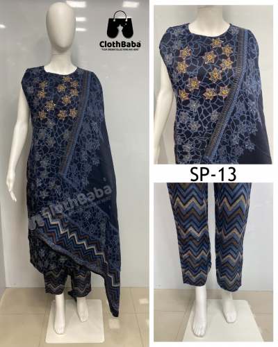 Printed Fabric 3 Piece Readymade Suit(SP-13/14)