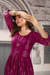 Rayon Fancy Round Kurti 