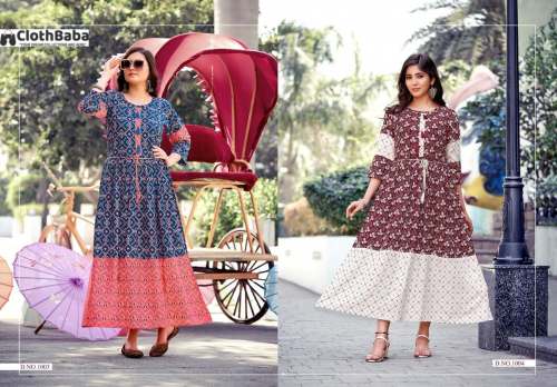 Rayon Foil Print Kurti