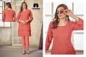 Rayon Partywear Schiffli Work Kurtis thumb 4
