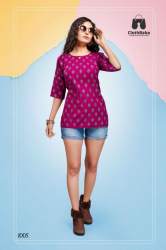 Stylish 14KG Two Tone Rayon Top for Ladies