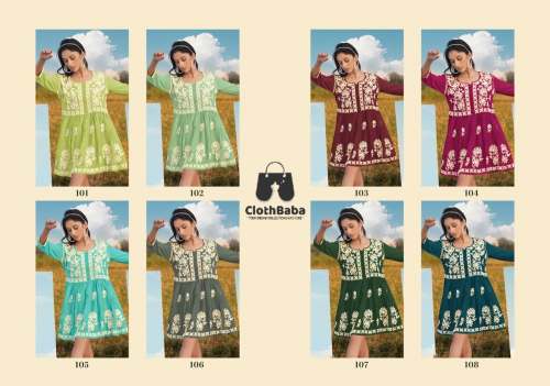 Western One Piece With Thread Work In Rayon Fabric