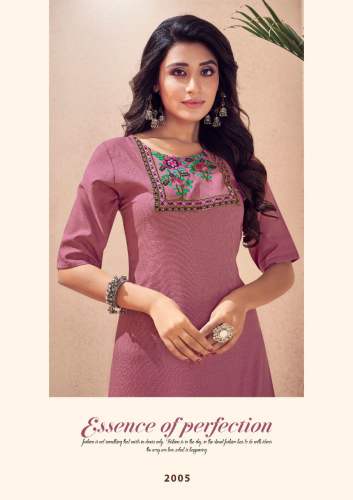 Women 100% Cotton Slub Fancy Kurt at Rs.260/Piece in surat offer