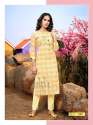 Women 100% Viscose LInen Zari Kurti With Pent thumb 2