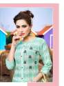 Women 100% Viscose LInen Zari Kurti With Pent thumb 4