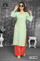 Women 14 KG Rayon Sequence Work Kurti With Bottom thumb 3