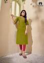 Women Cotton Slub Embroidery Work Kurtis thumb 1