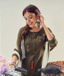 Women Heavy Tesla Slub Kurti