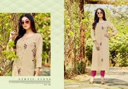 Women Rayon Embroidery Work Kurtis