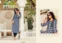Women Viscose Handloom Stripes Fancy Kurtis