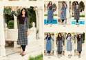 Women Viscose Handloom Stripes Fancy Kurtis thumb 1