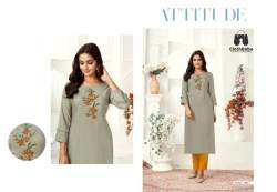 Women Viscose Slub casual Wear Kurti