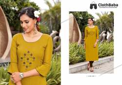 Women Viscose With Hand Work Kurtis