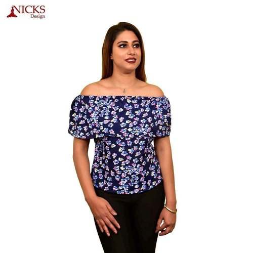 Printed  Off Shoulder Top for Ladies  by The Nicks Design