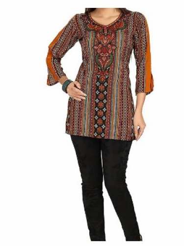 Printed Short Tunic Top Kurti  by Mishti Ladies Wear