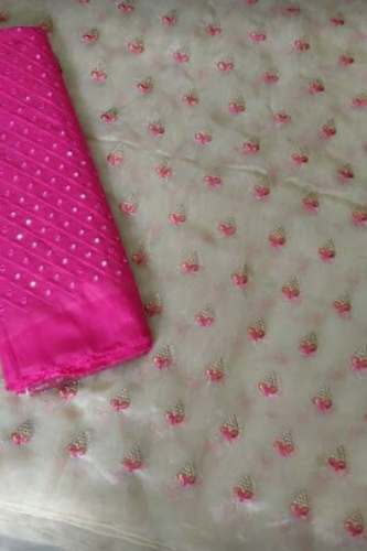 Fancy Net Embroidery Saree For Ladies by Shri Chellur Silks Sarees