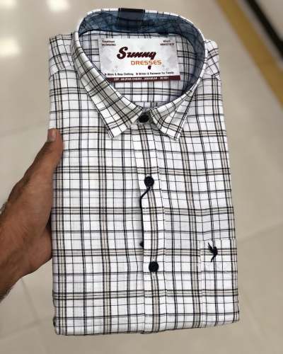 Formal Wear Slim Fit Checks Shirt  by Sunny Dresses