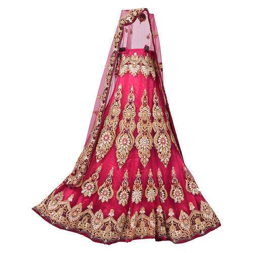 Ladies Red Bridal Wear Lehenga by Dhawan Saree Centre